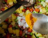 A picture of step 3 of Vegetable Dalia.
