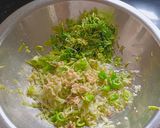 A picture of step 1 of Farali Dumpling in buttermilk sauce.