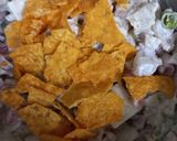 A picture of step 3 of Nacho salad with Ranch Dressing.