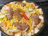 سجق بالخضار والكاري