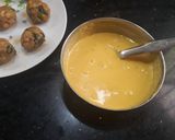 A picture of step 2 of Aloo bada.