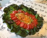 Une image de l'étape 10 de Salade de laitue rougette aux tomates,courgette râpée et orange.