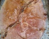 A picture of step 2 of brown sugar coated ham.