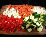 Foto del paso 2 de la receta Habas y guisantes con verduras y arroz - veggie