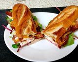 A picture of step 5 of My Steamed Chicken, Bacon Cheese and Mayo French Stick 🥰.
