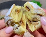 Фото кроку 3 до Міні слойки з бананом ташоколадом 🍌.