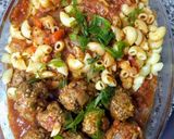 Foto del paso 5 de la receta: Albóndigas con salsa de tomate y pasta corta