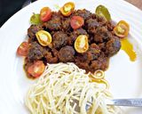 A picture of step 7 of Meatballs sauce.
