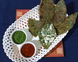 A picture of step 4 of Cheesy palak paratha.