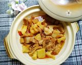 Hình bước làm 4 của món Ba rọi kho măng