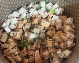 Foto del paso 1 de la receta: Fideos de arroz con tofu y verduras salteadas