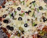 A picture of step 5 of Hawaiian Tikka pizza fries in Microwave oven.