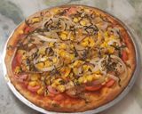Hình bước làm 5 của món Banh Pizza nấm