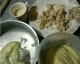 A picture of step 2 of Bread and Egg Halwa....