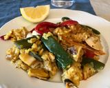 Foto del paso 11 de la receta: Paella con calamares y judías verdes