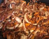 A picture of step 5 of Macaroni schotel - my sister’s recipe.