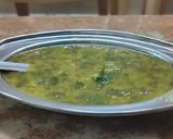 A picture of step 4 of Rajasthani methi ni bhaji.