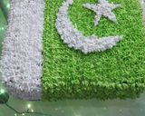A picture of step 4 of National flag cake.