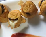 A picture of step 6 of Baingan cheese pakoda.