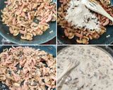 Une image de l'étape 1 de Pâte sauce aux lardons- champignons.