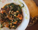 A picture of step 3 of Lasooni palak.