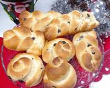 Foto del paso 8 de la receta Trenzas y caracolas de pan dulce con pepitas de chocolate 🎄