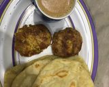 A picture of step 4 of Chicken kabab with Paratha.