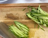 A picture of step 2 of Chinese Tofu Sheets and Cucumber Salad.