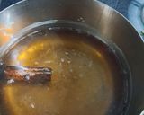 A picture of step 1 of Cinnamon butterfly pea tea.