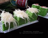 Foto langkah ke 8 dari resep Brownies Pandan kukus Ny.liem.
