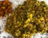 A picture of step 11 of Sprouted Green Gram (Moong) Curry.
