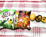 รูปขั้นตอนการทำที่ 1 ของ 🍝บะหมี่ไก่เผ็ด Korean Spicy Chicken Noodles, Mushroom, Seaweed