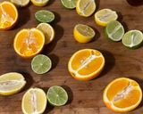 A picture of step 1 of Candied Citrus and Ginger.