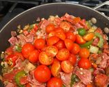 A picture of step 3 of Chicken Arrabbiata.
