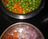 A picture of step 2 of Chow chow bath(khara bath,kesari bath)karnatak special.