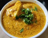 A picture of step 6 of Paneer makhni.