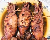Hình bước làm 1 của món Mực nhồi thịt