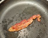 A picture of step 2 of Egg Omelet with Purslane, Bacon, and Roasted Tomato Salsa.
