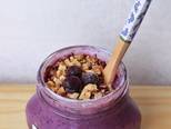 Purple smoothie for breakfast bước làm 4 hình