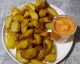 Foto langkah ke 7 dari resep Potato Wedges With Cajun Sauce.
