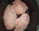 A picture of step 1 of My Slow cooked chicken Breasts and Button Mushrooms,😀.