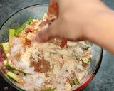 A picture of step 5 of Besani bhindi fry.
