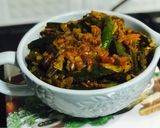 A picture of step 5 of Bhindi/Okra Masala Fry.
