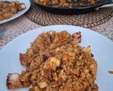 A picture of step 7 of Octopus and Jumbo Shrimp Paella.