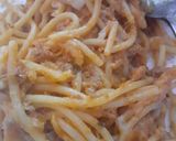 A picture of step 5 of Pasta bolognese.
