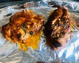 A picture of step 1 of Smoked Paprika + Fresh Rosemary Chicken with Saffron-Bacon-Mushrooms-Red Onions Cream Sauce.