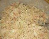 A picture of step 1 of Cole slaw.