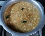 A picture of step 3 of Banana Stem Dal.