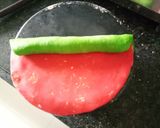 A picture of step 12 of Sweet colourful Custard mathari.