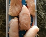 Sajttal-sonkával töltött csirkemell recept fázis 1 fotója